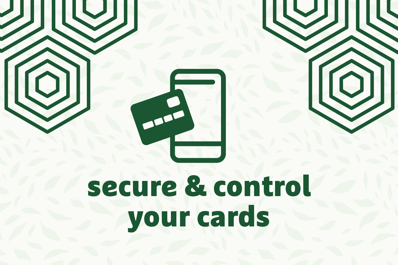 "Secure & Control Your Cards" text over icon of CardManager app and phone