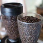 Coffee beans in a coffee maker