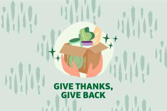 give thanks, give back image