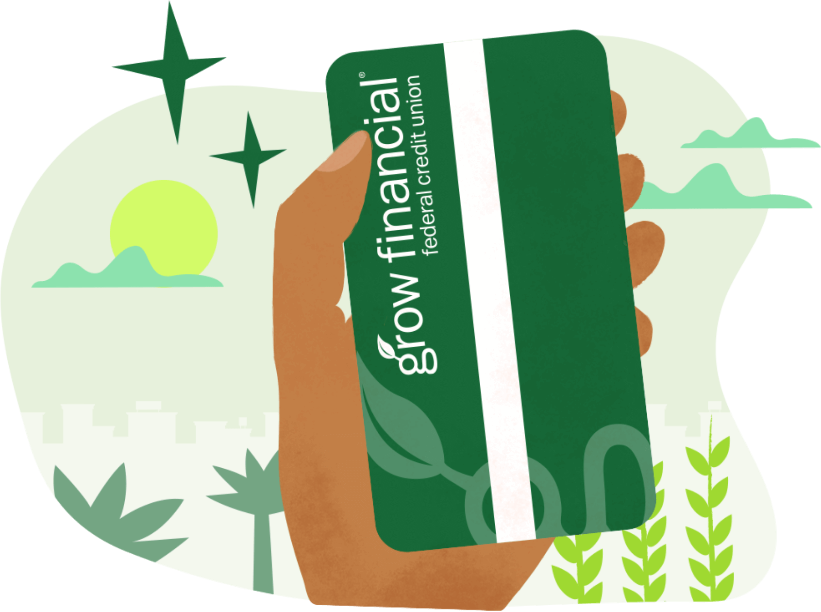 Grow Credit Card Illustration